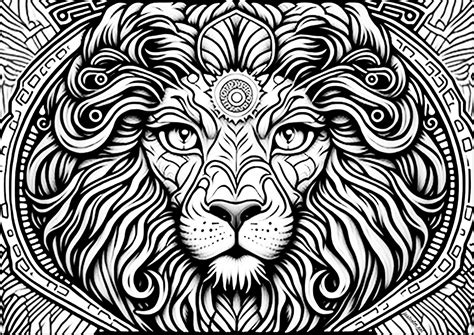 Lion Coloring Book For Adults A Stress Relieving Adult Coloring book of Lions Doc