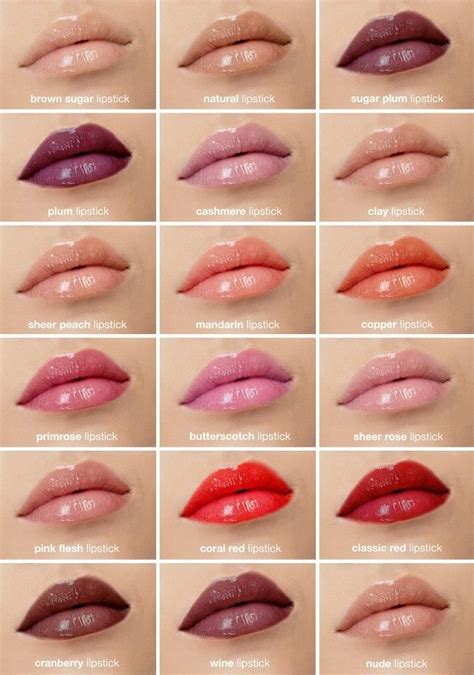 Lip Color Chart
