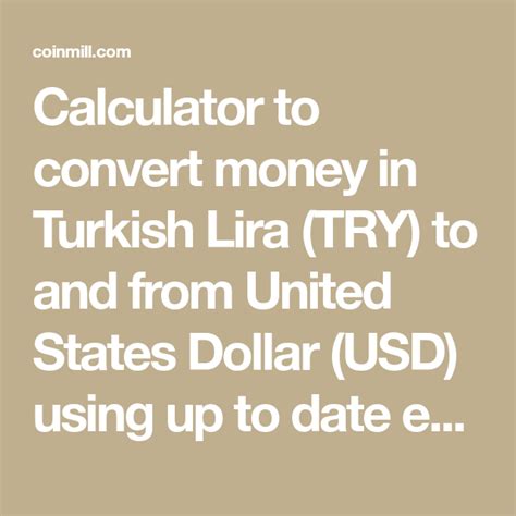 Lira to Dollar Converter: Convert TRY to USD with Ease