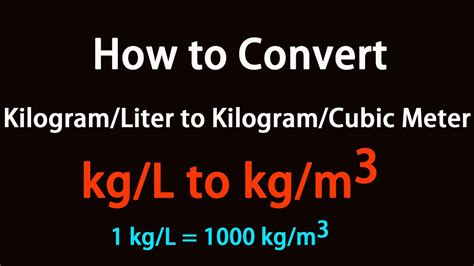 Liter min to kg s: A Comprehensive Guide