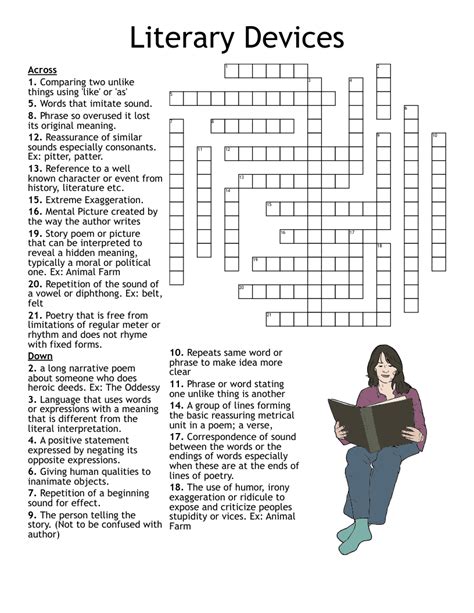 Literary Devices Crossword Puzzle Answer Doc