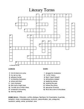 Literary Terms Crossword 1 Answers Epub