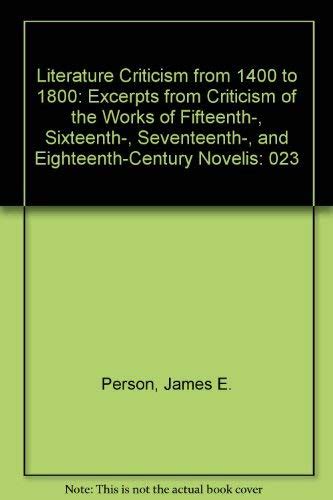 Literature Criticism from 1400 to 1800 Kindle Editon