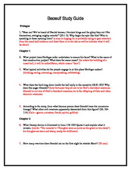 Literature Grade 12 Beowulf Questions Answers Doc