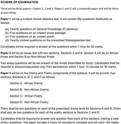 Literature In English Paper 3 Waec Question And Answer Reader