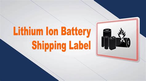 Lithium Battery Shipping Label Printable