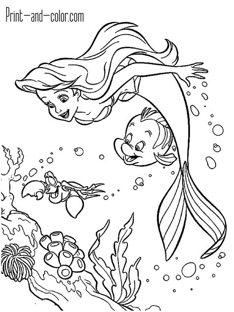 Little Mermaid Coloring Pages Free Printable