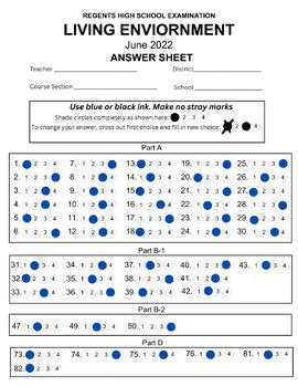 Living Environment June 11 Answers PDF