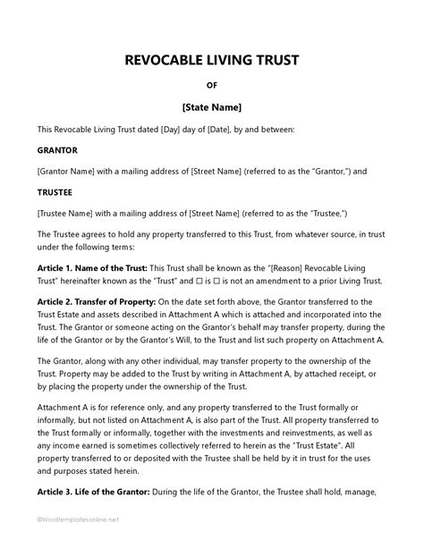 Living Will Template Ct