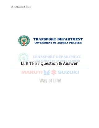 Llr Test Questions And Answers Pdf PDF