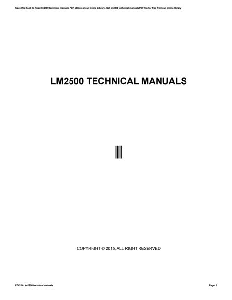 Lm2500 Technical Manuals Ebook Doc