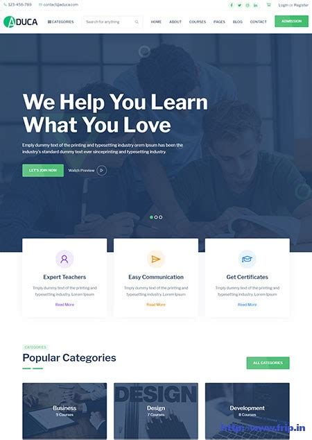 Lms Website Template