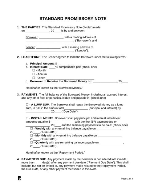 Loan Promissory Note Template