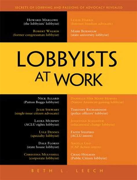 Lobbyists at Work Reader