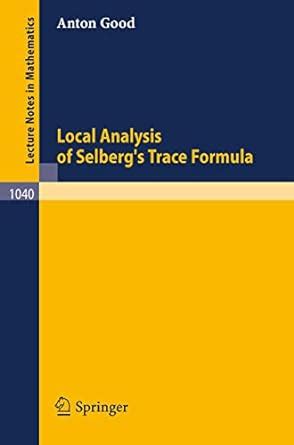 Local Analysis of Selberg's Trace Formula Reader