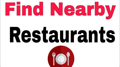 Local Restaurant Search: