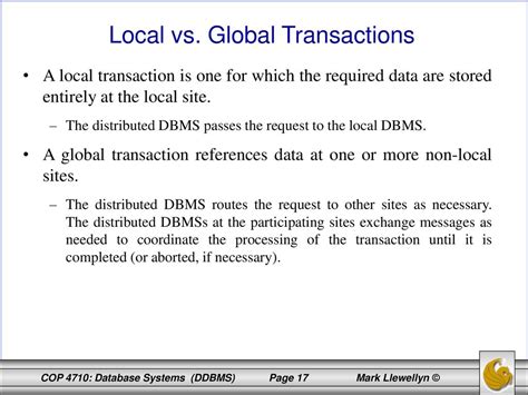 Local Transactions: