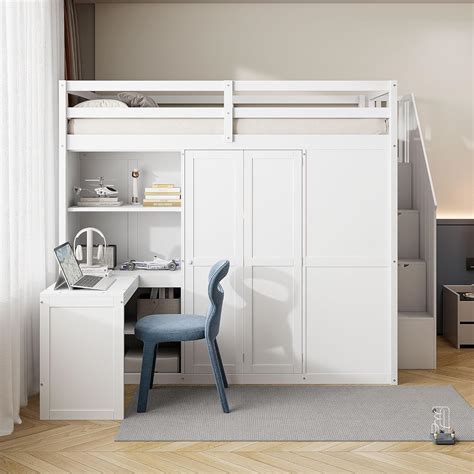 Loft Bed with Desk and Dresser: 3-in-1 Furniture for Maximum Space and Style