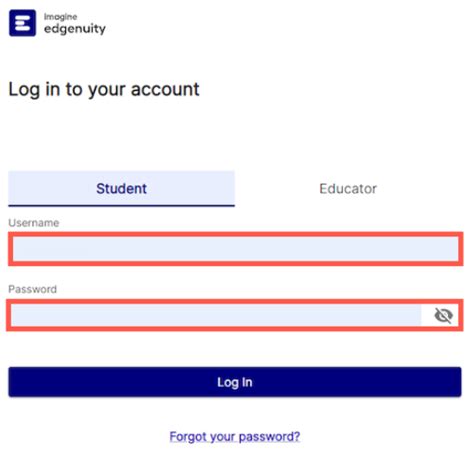 Logging In for Students