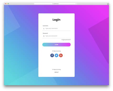 Login Website Template