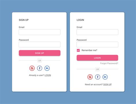 Login and Signup Pages: The Gateway to User Engagement