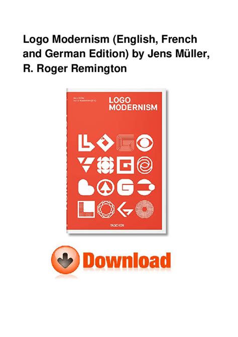 Logo Modernism English French and German Edition Reader