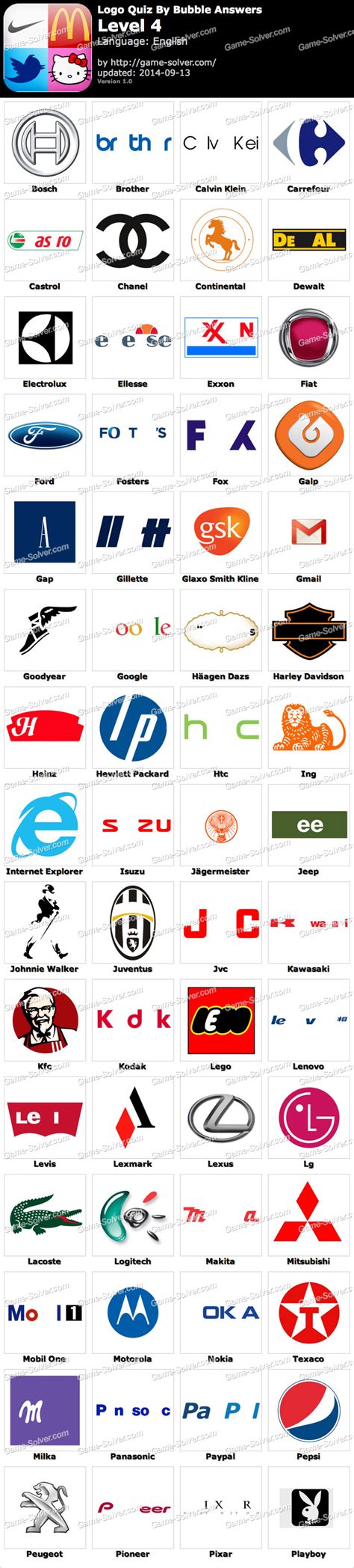 Logo Quiz Answers Level 4 Reader