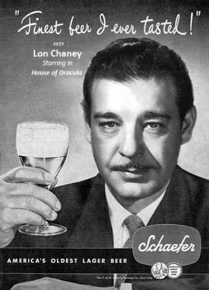 Lon Chaney Jr. and Schafer Beer: A 1943 Collaboration