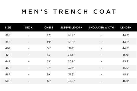 London Fog Coat Size Chart