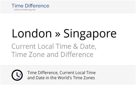 London and Singapore: Time Difference Explained