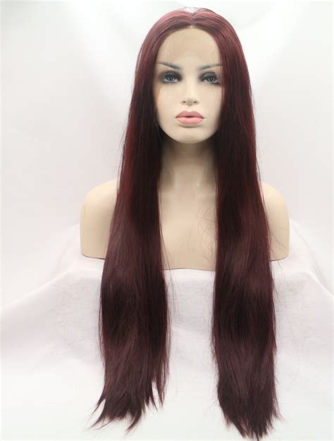 Long Auburn Without Bangs 32" Lace Front Straight Synthetic Wigs: A Complete Guide for 2025