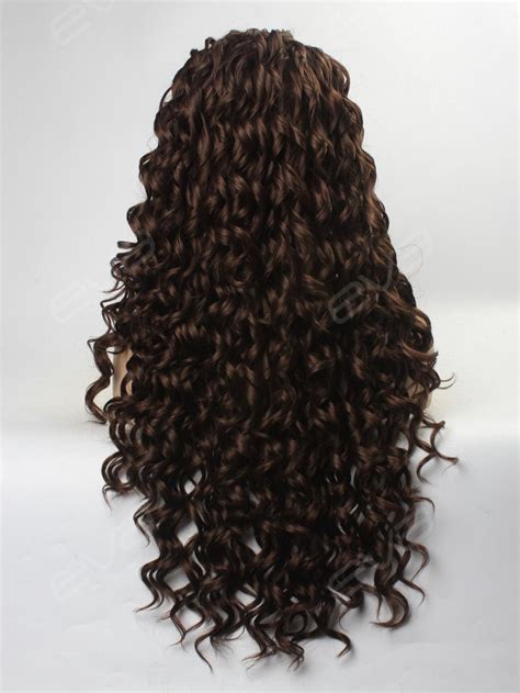 Long Curly Hair Wigs Brown Synthetic Wig Lace Front Long Wigs