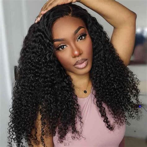 Long Full Lace Kinky Curly Wigs African American Wigs Brown