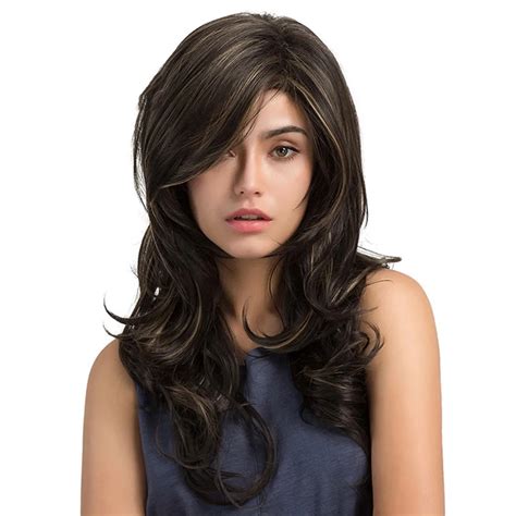 Long Layered Wigs Synthetic Long Sassy Brown Wigs Long Hair