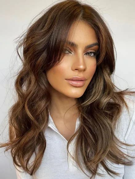 Long Layers Hair Wavy Wig Brown Convenient Synthetic Long Lace Wigs