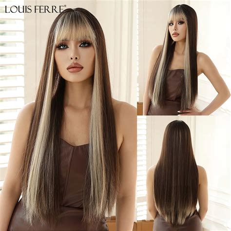 Long Straight Dark Brown Wigs for Women Elegant Ombre Wigs No. 1 Choice for 2025