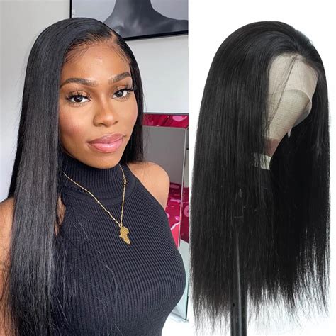 Long Straight Full Lace Brown Remy Human Hair 20" Lady Wigs