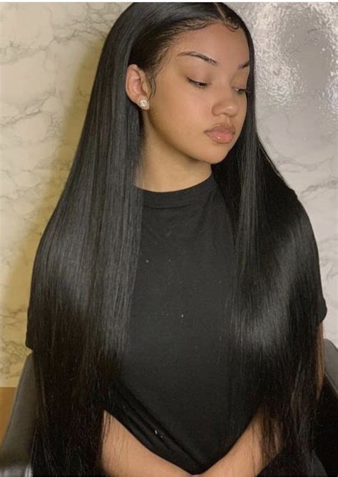 Long straight lace front wigs