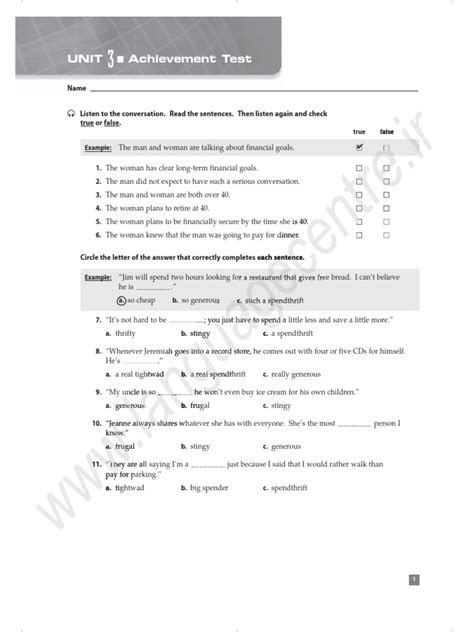 Longman Summit 2 Test Unit 3 Answer Doc