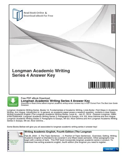 Longman academic series 4 answer keys Ebook Reader