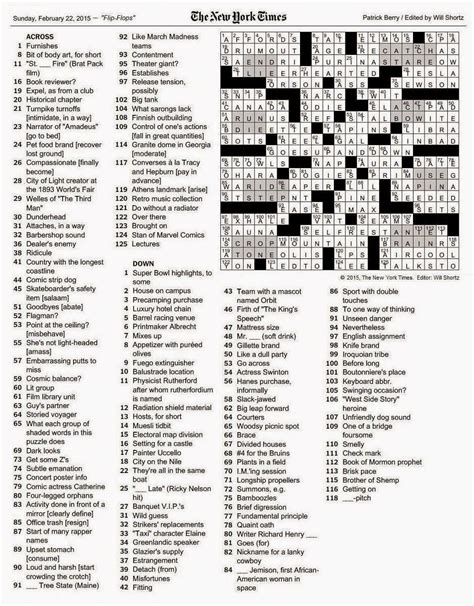 Los Angeles Crossword Answers PDF