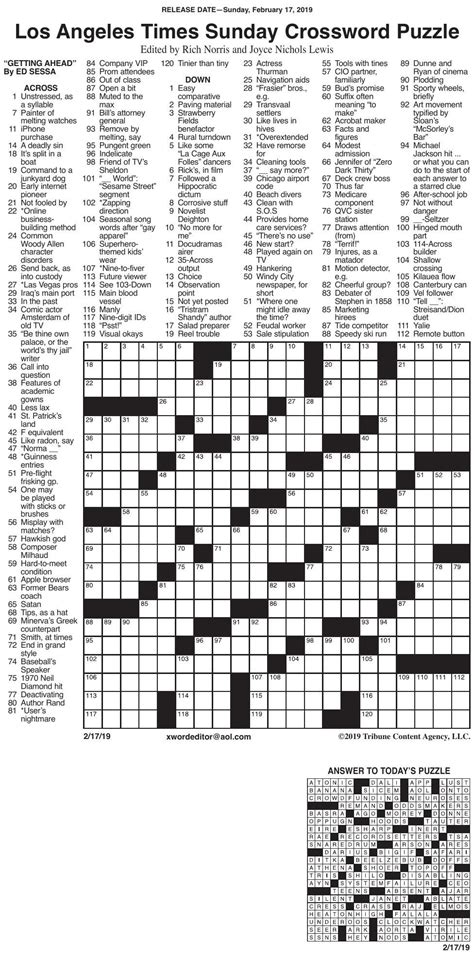 Los Angeles Times Sunday Crossword Omnibus, Vol. 1 Doc