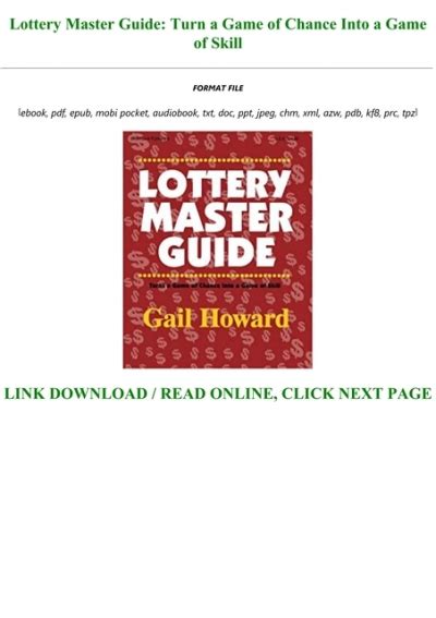 Lottery Master Guide Daownlod Ebook Reader