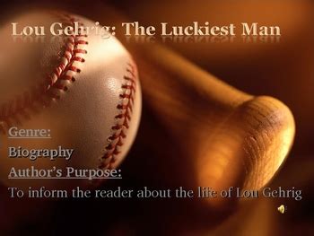 Lou gehrig luckiest man alive houghton mifflin Ebook Reader