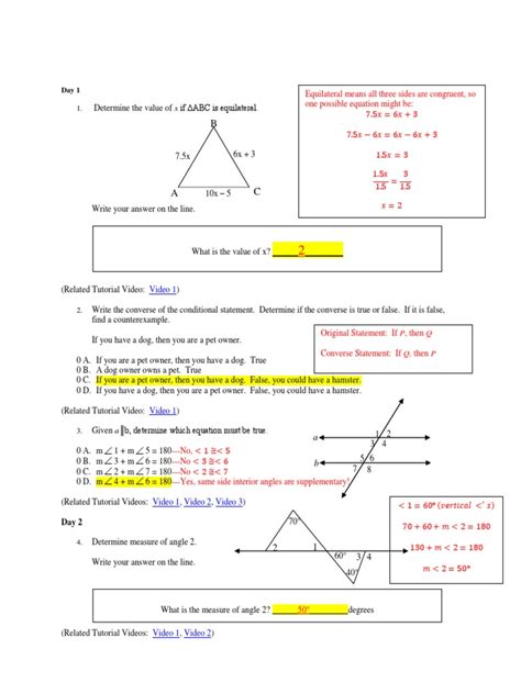 Louisiana Geometry Eoc Workbook Answer Key Reader