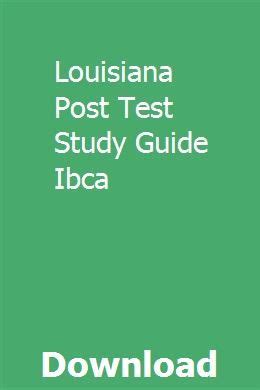 Louisiana post test study guide Ebook Reader