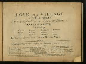 Love In A Village A Comic Opera