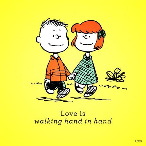 Love Is Walking Hand in Hand Peanuts