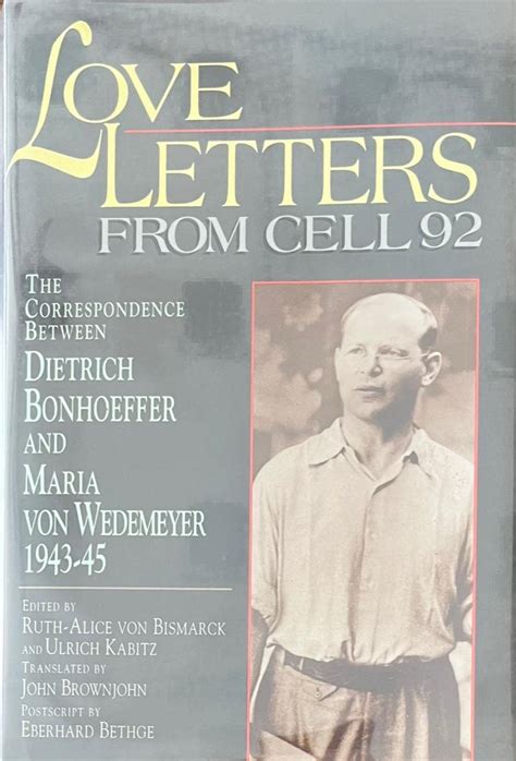 Love Letters from Cell 92 Dietrich Bonhoeffer Maria von Wedemeyer 1943-45 Epub