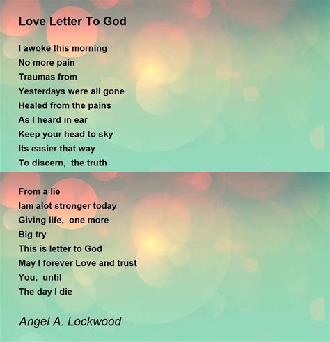Love Letters to God Featuring the Sermon A Life of Love  Epub